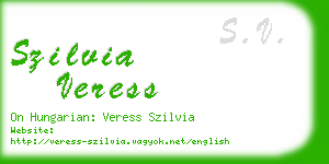 szilvia veress business card
